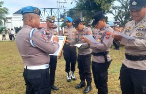 Tak Ada Ruang untuk Lalai, Propam Polres Kotamobagu Tegakkan Disiplin Sejak Apel Pagi