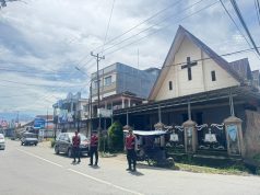 Jamin Rasa Aman Beribadah, Tim Patroli Presisi Polres Kotamobagu Kawal Ibadah di Gereja Maranata
