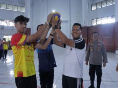 Sambut Hari Bhayangkara Ke-80, Kapolres Kotamobagu Resmi Buka Turnamen Bola Voli Antar Pelajar dan Satker