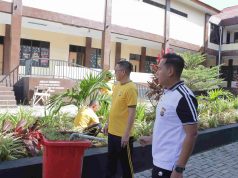 Dukung Program Indonesia Asri, Kapolres Kotamobagu Pimpin Korve Bersih-Bersih Mako