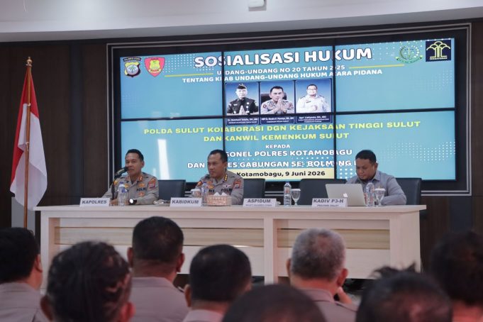Perkuat Profesionalisme Penegakan Hukum, Polres Kotamobagu Gelar Sosialisasi UU Nomor 20 Tahun 2025 Tentang KUHAP