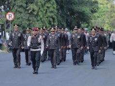 Kapolres Kotamobagu Pimpin Defile Spektakuler Hari Bhayangkara ke-80, Kendaraan Taktis hingga Polisi Cilik Tampil Memukau