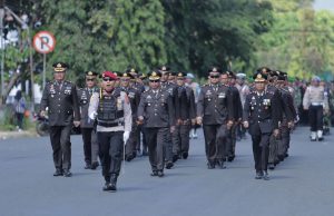 Kapolres Kotamobagu Pimpin Defile Spektakuler Hari Bhayangkara ke-80, Kendaraan Taktis hingga Polisi Cilik Tampil Memukau