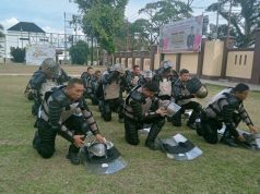 Polres Kotamobagu Tingkatkan Kesiapsiagaan Personel Melalui Latihan Pengendalian Massa (Dalmas)