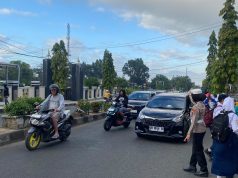 Berikan Pelayanan Prima, Satlantas Polres Kotamobagu Laksanakan Strong Point Pagi di Titik Rawan Kepadatan