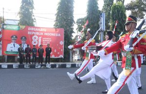 Perkokoh Jiwa Nasionalisme, Kapolres Kotamobagu Bersama Forkopimda Hadiri Prosesi Pemindahan dan Persemayaman Sang Merah Putih