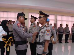 Guna Optimalisasi Sarana dan Prasarana Operasional, Kapolres Kotamobagu Pimpin Upacara Sertijab Kabag Log