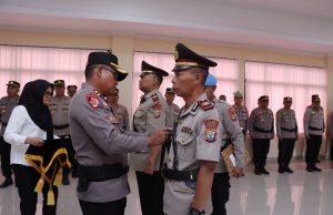 Guna Optimalisasi Sarana dan Prasarana Operasional, Kapolres Kotamobagu Pimpin Upacara Sertijab Kabag Log