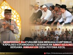 Mempererat Silaturahmi dan Menjaga Kamtibmas, Kapolres Kotamobagu Laksanakan Jumat Keliling Bersama Jamaah LDII Desa Poyowa Kecil