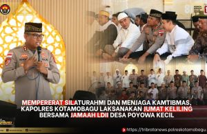 Mempererat Silaturahmi dan Menjaga Kamtibmas, Kapolres Kotamobagu Laksanakan Jumat Keliling Bersama Jamaah LDII Desa Poyowa Kecil
