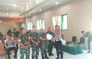 Polres Kotamobagu Bersama Subdenpom Tingkatkan Kesadaran Berkendara Prajurit TNI Melalui Sosialisasi Safety Riding