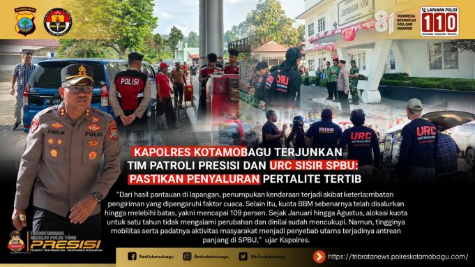 Kapolres Kotamobagu Terjunkan Tim Patroli Presisi dan URC Sisir SPBU: Pastikan Penyaluran Pertalite Tertib