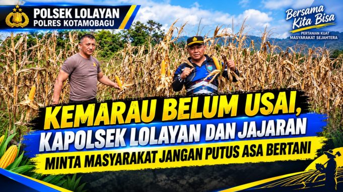 Kemarau Belum Usai, Kapolsek Lolayan dan Jajaran Minta Masyarakat Jangan Putus Asa Bertani