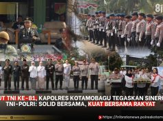HUT TNI ke-81, Kapolres Kotamobagu Tegaskan Sinergi TNI-Polri: Solid Bersama, Kuat Bersama Rakyat