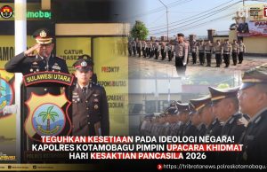 Teguhkan Kesetiaan pada Ideologi Negara! Kapolres Kotamobagu Pimpin Upacara Khidmat Hari Kesaktian Pancasila 2026