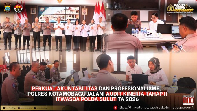 Perkuat Akuntabilitas dan Profesionalisme, Polres Kotamobagu Jalani Audit Kinerja Tahap II Itwasda Polda Sulut TA 2026