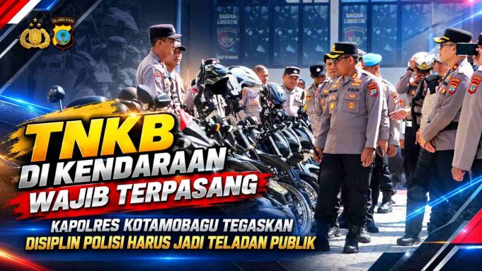 TNKB di Kendaraan Wajib Terpasang, Kapolres Kotamobagu Tegaskan Disiplin Polisi Harus Jadi Teladan Publik