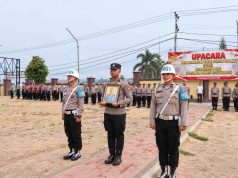 Kapolres Kotamobagu Pimpin Upacara PTDH Aiptu Fahri Rimporok, Tegaskan Komitmen Polri Jaga Integritas