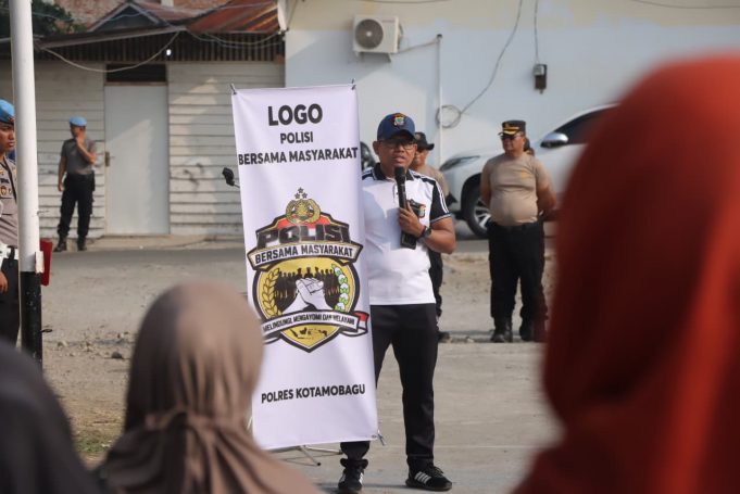 Kapolres Kotamobagu Sosialisasikan Logo “Polisi Bersama Masyarakat”, Tegaskan Komitmen Polri Hadir Lebih Dekat Dengan Rakyat