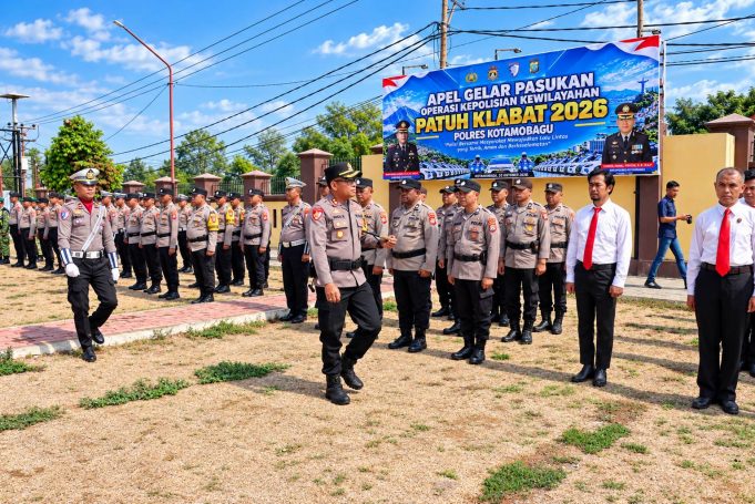 Disiplin Berlalu Lintas, Selamatkan Nyawa! Kapolres Kotamobagu Pimpin Apel Gelar Pasukan Operasi Patuh Klabat 2026